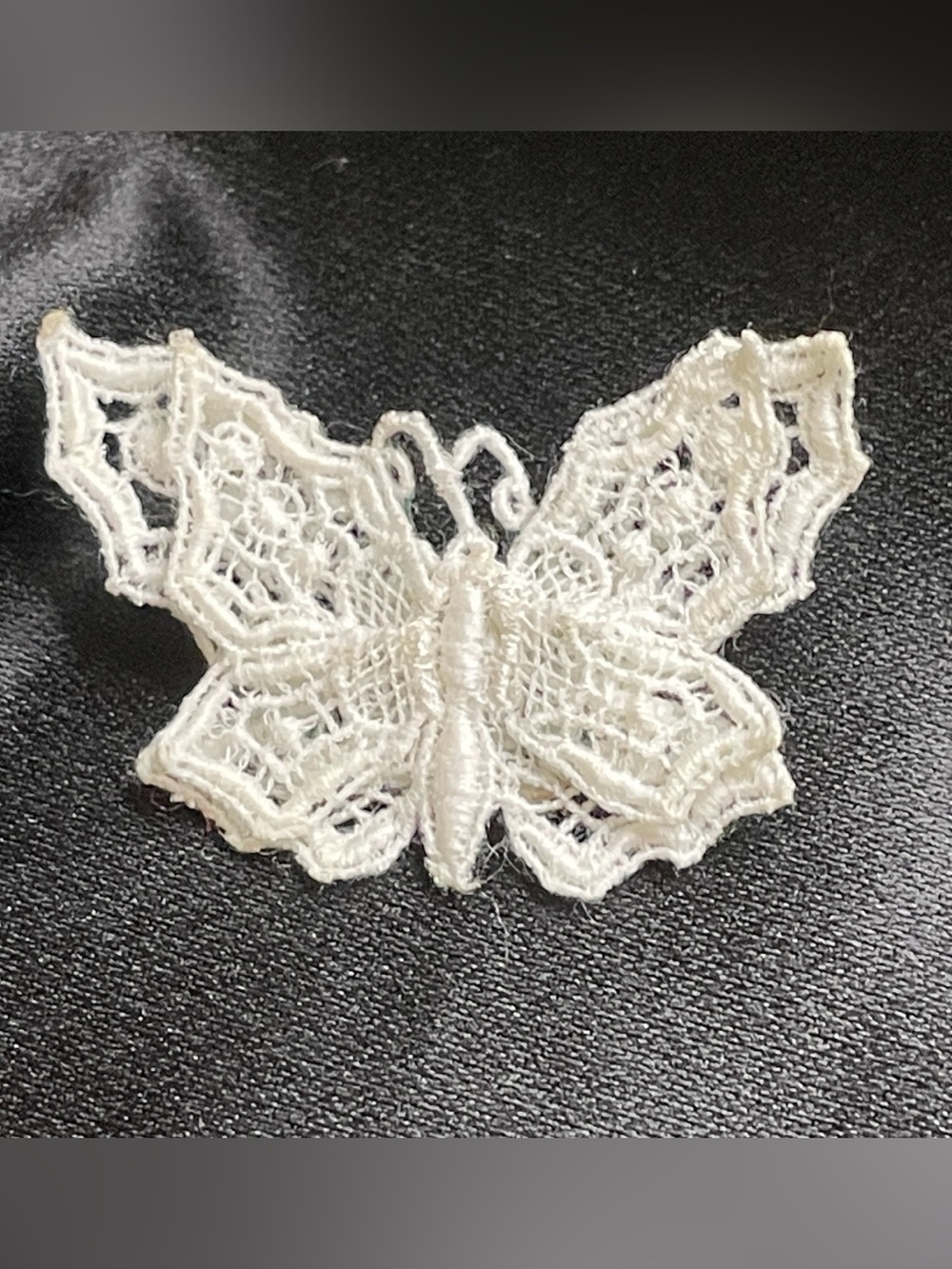 VINTAGE Hand-Crafted Lace Butterfly Brooch made in Switzerland
